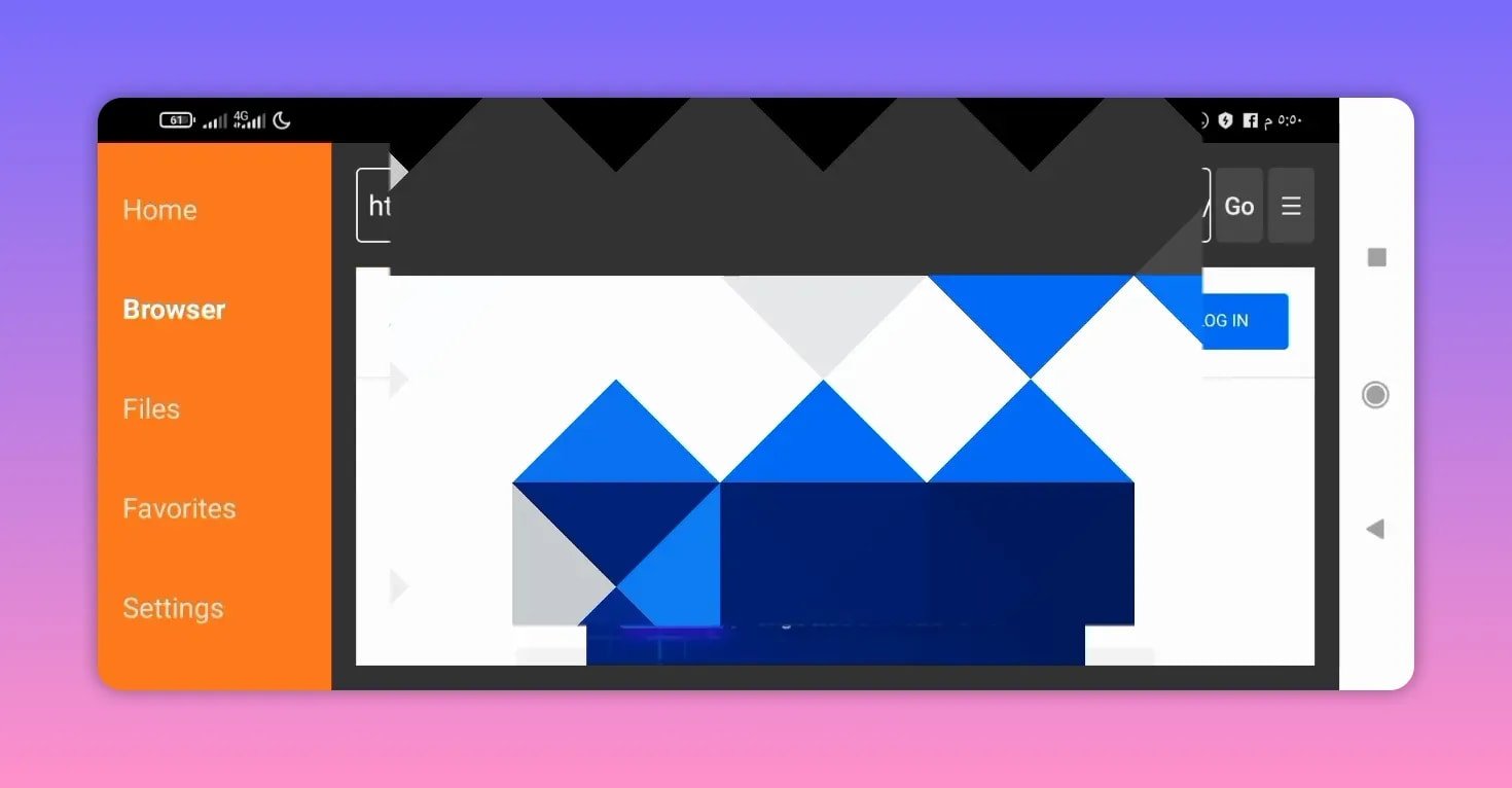 Android TV redirect/loading screen before arriving at MediaFire listing