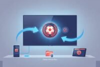 Infographic showing smart TV installation process for Live Plus 2026 using downloader, TV browser, deleting leftover files, and copying to a USB drive with symbolic arrows and icons