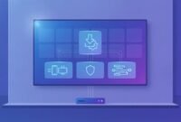 Illustration of an Android TV setup installing an app library using a downloader tool, with secure permissions and step-by-step install guidance concepts shown without any text.
